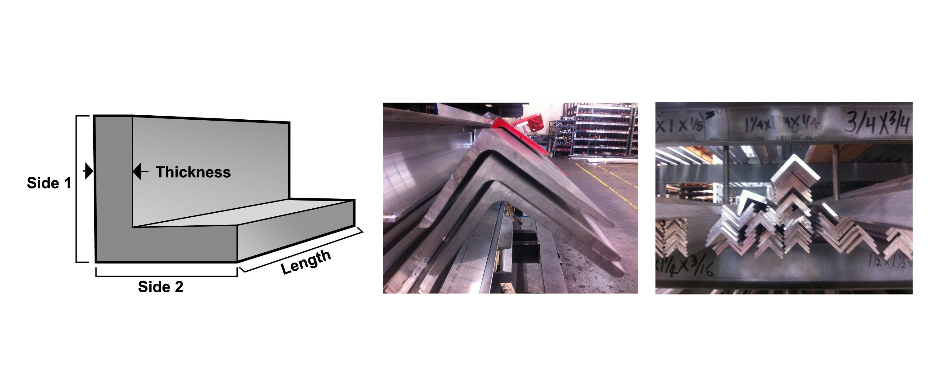 Aluminum Angle 6061 T6 4/" x 4/" x 1//4/" wall x 18/"
