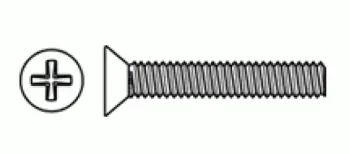 Flat Head Phillips Machine Screw